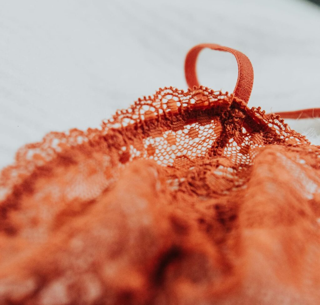 Orange Lace Lingerious